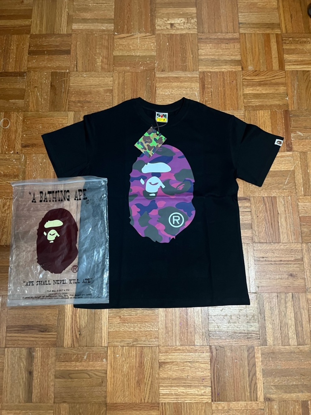 Purple BAPE camo tee
